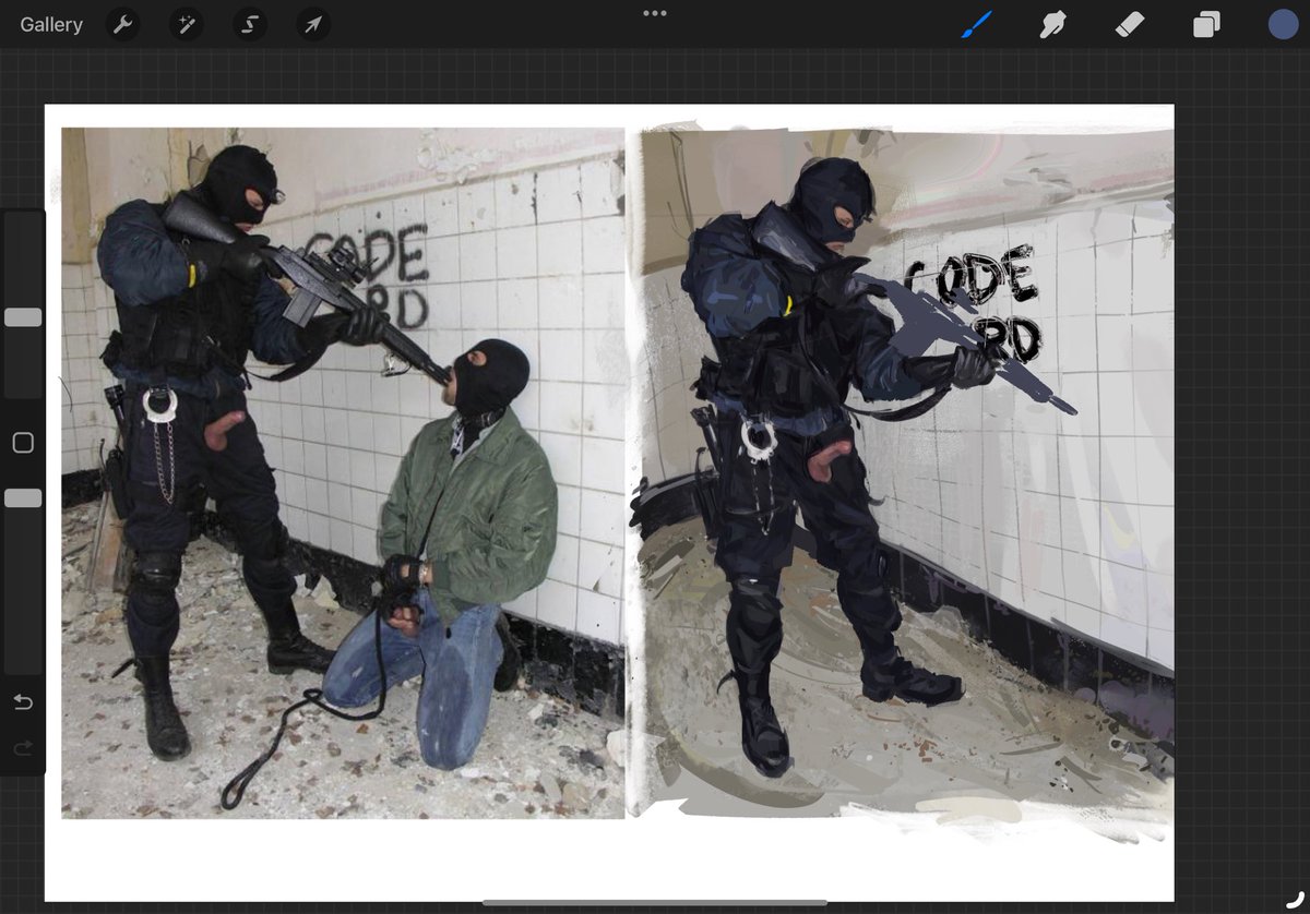 copying photo hehe
抄照片😝

#militarygear #gayart #gay #kink #maskedman