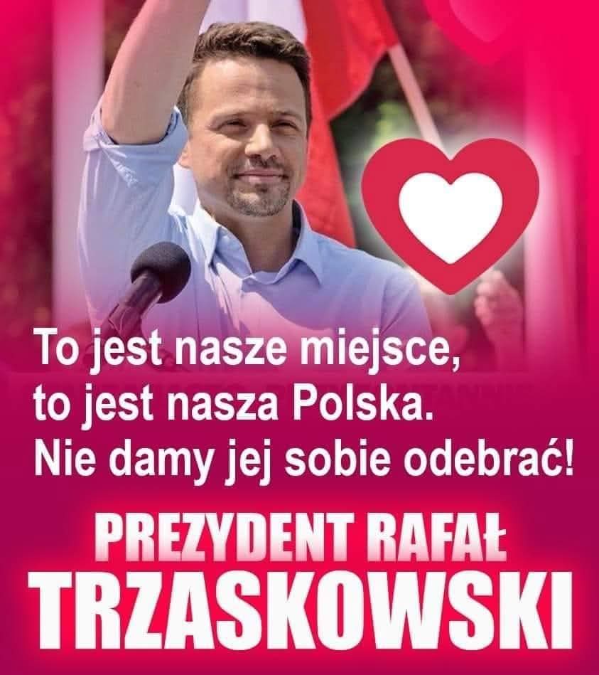 Tylko Rafał Trzaskowski na Prezydenta Polski!!! Dając głos na Trzaskowskiego tworzysz Polskę  dla każdego,  Polskę silną,  zjednoczoną,  nie na sorty  podzieloną.  #Trzaskowski2025  #NaszRafałDebeściak 🇵🇱🇵🇱🇵🇱🇵🇱🇪🇺🇪🇺🇪🇺❤❤