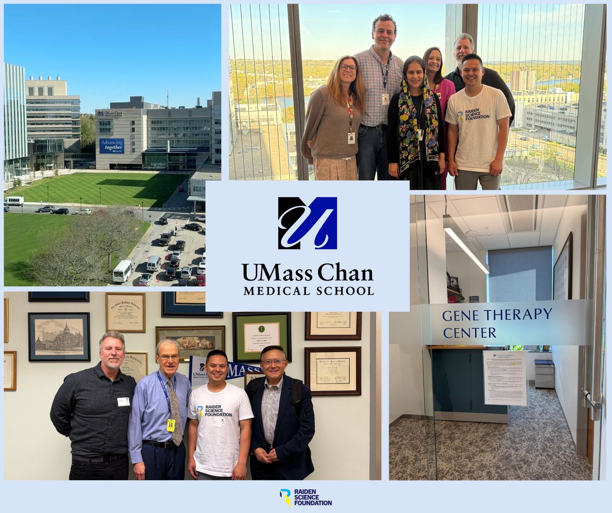 RaidenScience's tweet image. After 3 years, we finally visited @UMassChan to tour their campus & labs! 🙌 It was amazing meeting the UBA5 gene therapy team + the Dean. The passion and world-class research here continue to fuel us. Grateful to partner with the team as we move toward the clinical phase. 💙