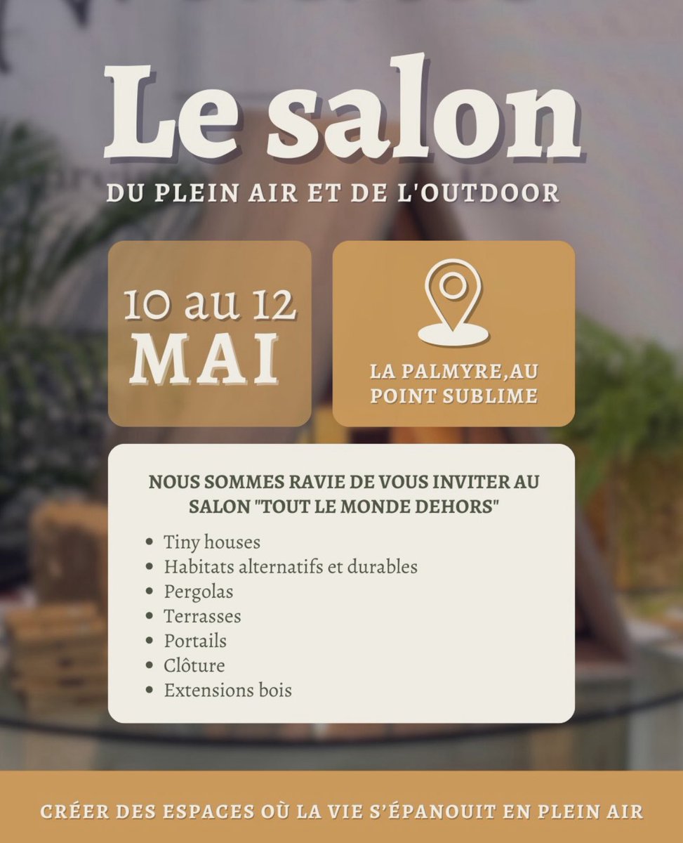 FranckPAPOT's tweet photo. Salon original exposant original 😅
Venez nous faire un coucou au salon TOUT LE MONDE DEHORS
Le salon du plein air et de l'outdoor
Les 10, 11 et 12 Mai 2025
À La Palmyre, au Point Sublime, face à la baie de Bonne Anse

https://t.co/HSLotJDDVU https://t.co/kVxgp3ATjB