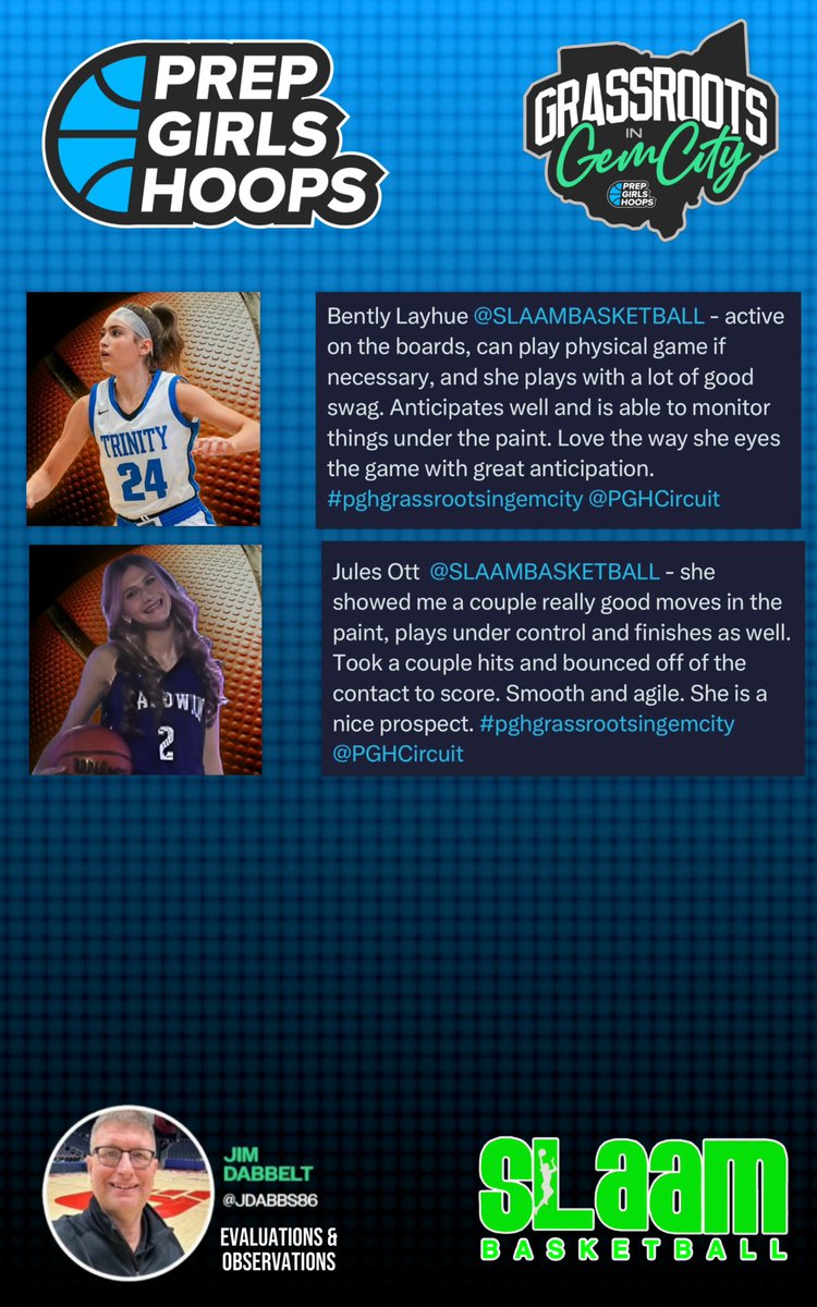 🏀 Grassroots in Gem City! 🌟 <a href="/SlaamFran26/">SLAAM 26 Franciscus</a> highlights <a href="/bentlylayhue/">Bently Layhue</a>'s physical play &amp; anticipation, and <a href="/ott_julianne/">Julianne Ott</a>'s smooth moves in the paint. Great work, #SLAAMFam! 🙌 <a href="/JDabbs86/">Jim Dabbelt</a> <a href="/PrepGirlsHoops/">Prep Girls Hoops 🏀</a> #GrassrootsinGemCity