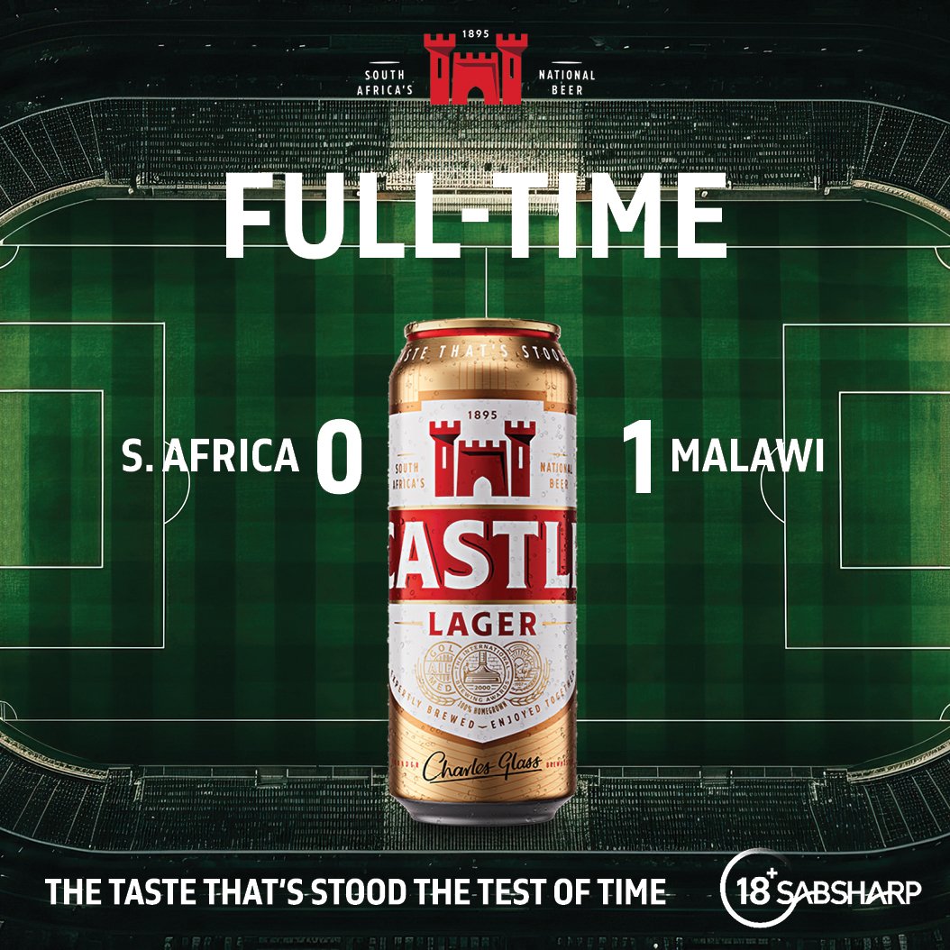 We Keep Going Nje Nge INQAAABA 

Not the result we had hoped for but another opportunity awaits at home 🇿🇦

Send a message to the boys using #CastleLager and you could win an R500 grocery voucher