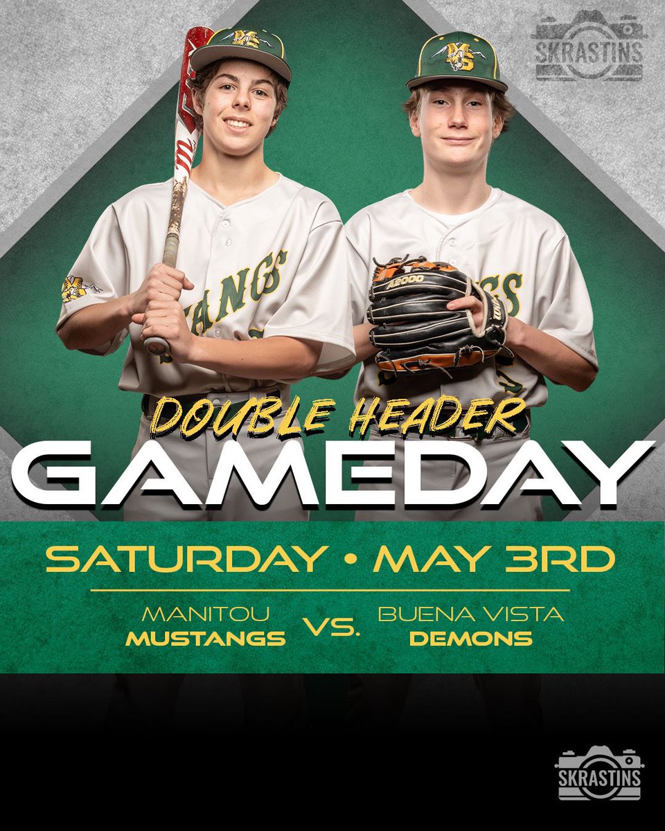 HOME GAME/SENIOR DAY

Come out and support your Mustang Baseball team as they honor their Seniors and play their last regular season home double header against Buena Vista!