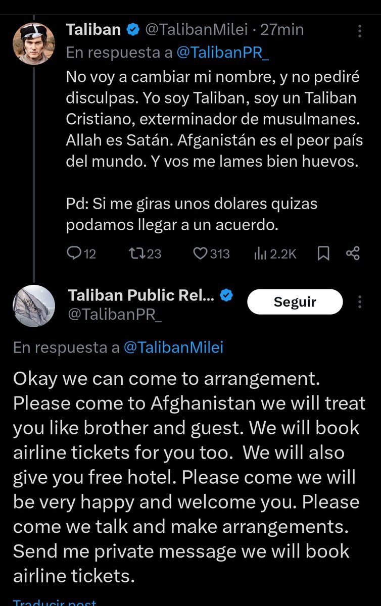 therealbuni's tweet photo. Los talibanes de verdad le pidieron a taliban de miller que se cambie el nombre
Y a cambio le dan un viaje todo pagado a afganistan para conocerse  kjjj
Jugado https://t.co/nt98zwtcpb