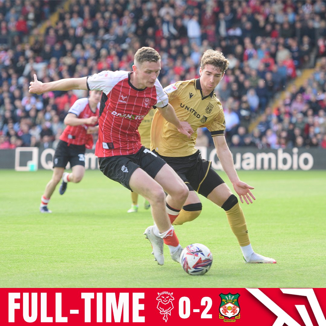LincolnCity_FC's tweet photo. βΉοΈ Defeat at the LNER Stadium.
βοΈ FT | π΄ 0-2 π | #LINWRE https://t.co/Jd7rVkwJpp