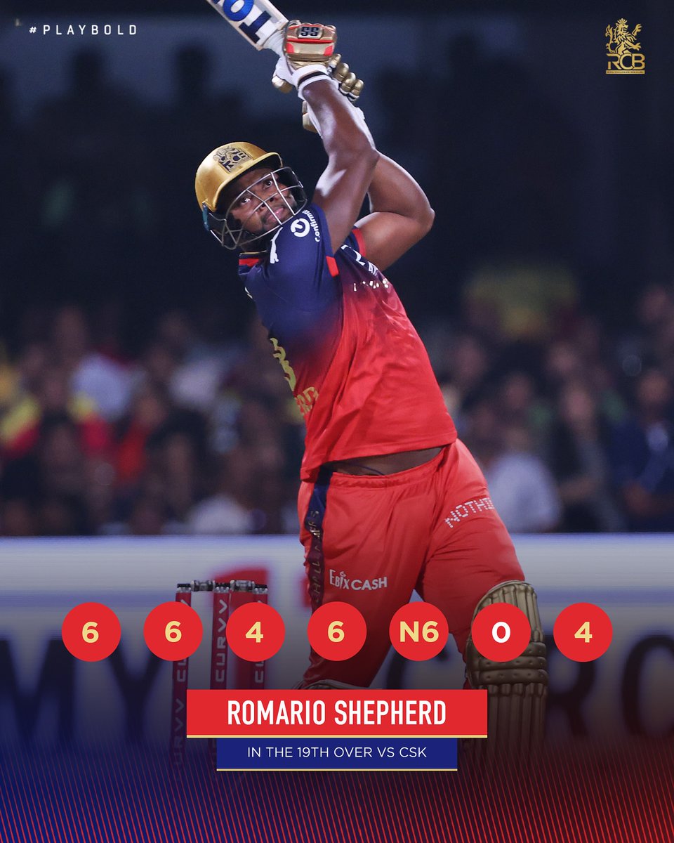 RCBLover20's tweet photo. Romario Shepard on fire 🔥🔥🔥
#RCBvsCSK #Romarioshepard https://t.co/HyZenIkxxj