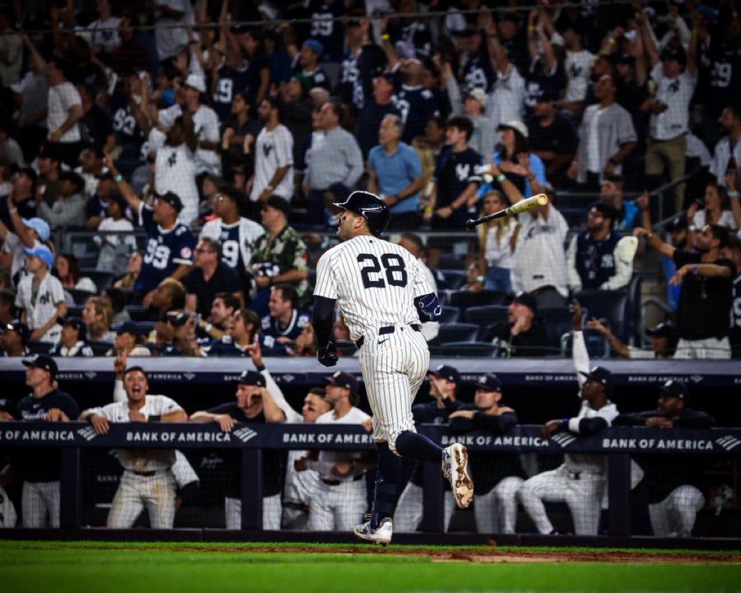 If Austin Wells hits a HR today someone who retweets and is following is winning a shirt. Comment your size. Let’s go Yankees.