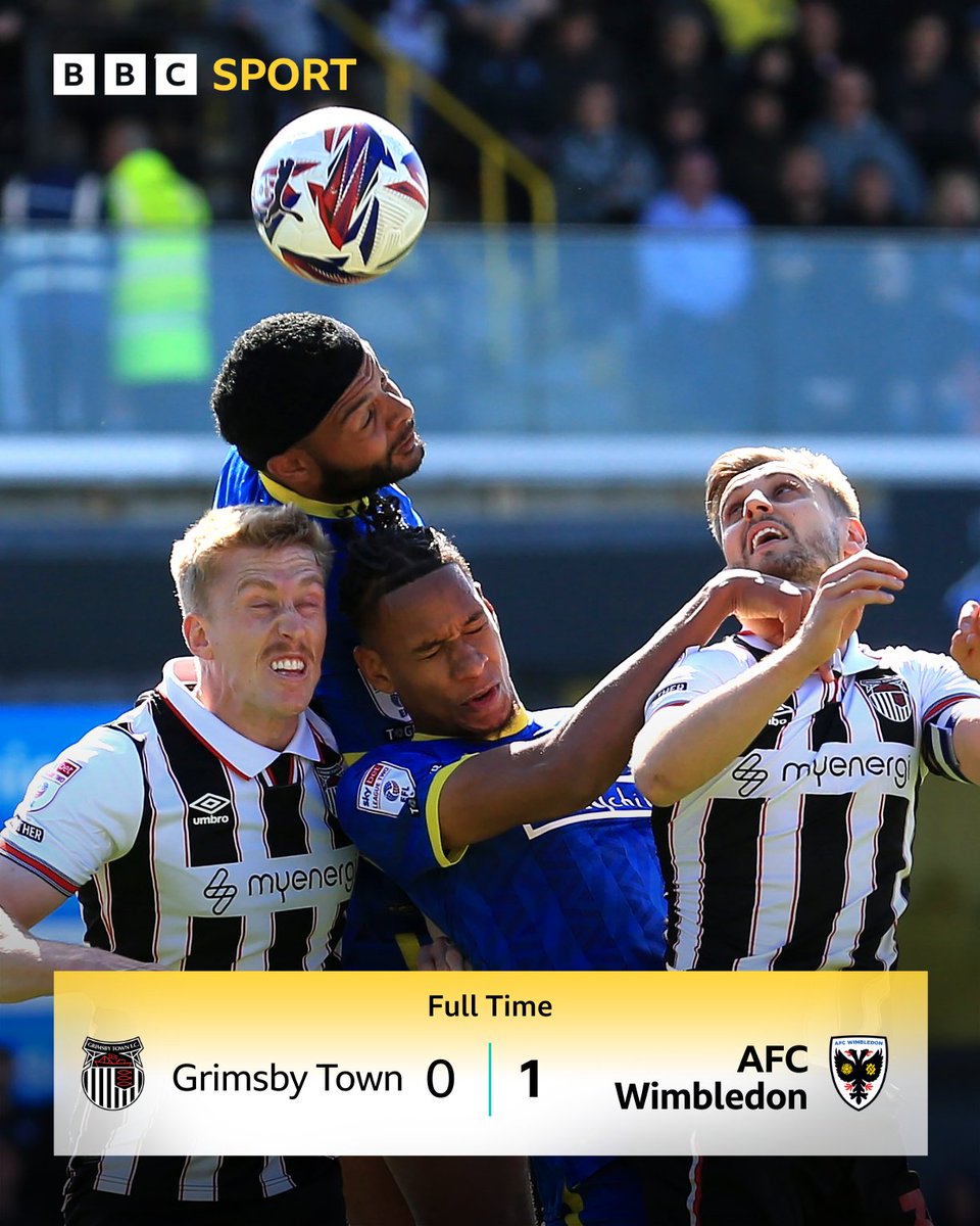 WIMBLEDON HAVE DONE IT!!! 🙌🙌🙌

1-0 is enough to set up a League Two play-off against Notts County 💪

#AFCW #BBC Football