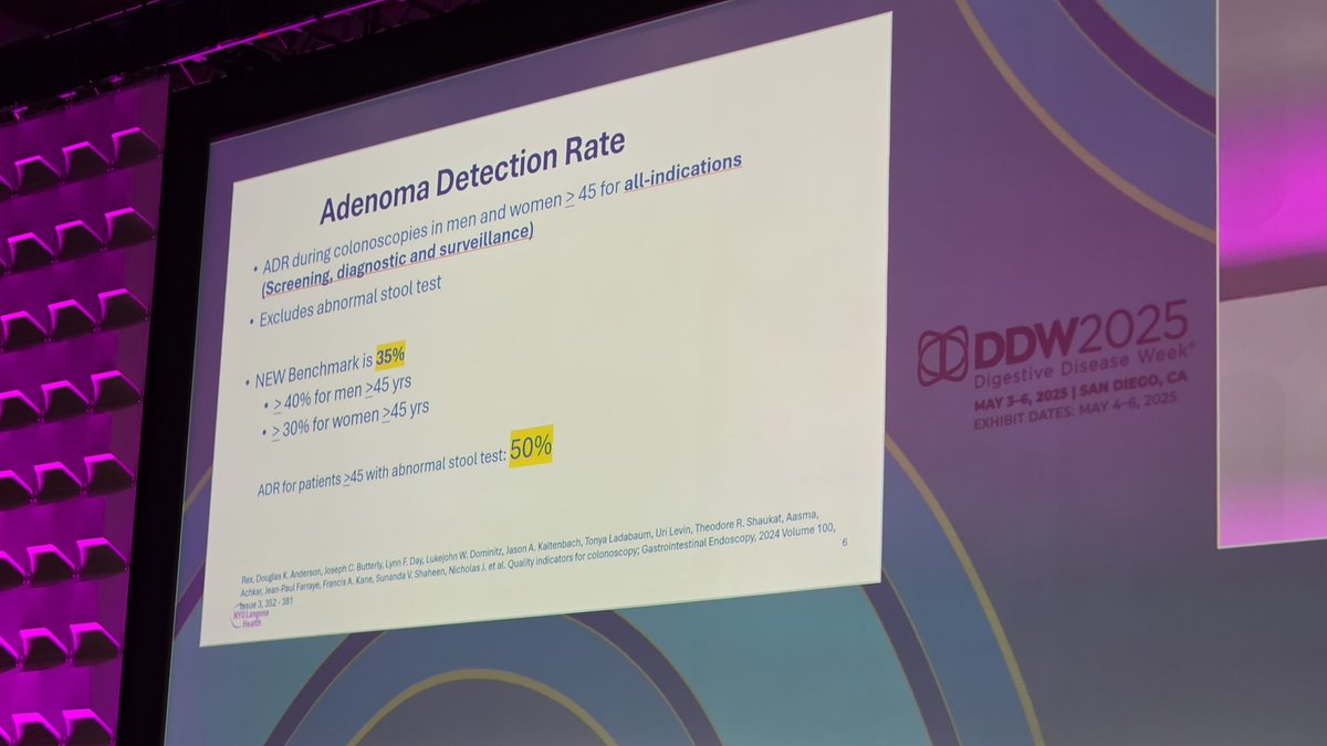 nazimarain81's tweet photo. Optimizing Polyp detection 
@AasmaShaukatMD
⏲️ ⏳️withdrawal time 8-9 mints  NOT 5-6 mints.
🚥longer withdrawal time less future colon cancer in clinic🏨
🚧SSLDR benchmark is 6 % .
🚧ADR is 50% for age >45yrs with abnormal stool Tst.
🎗CADe Devices are new help.
@ASGEendoscopy https://t.co/SBlcQgLRUT