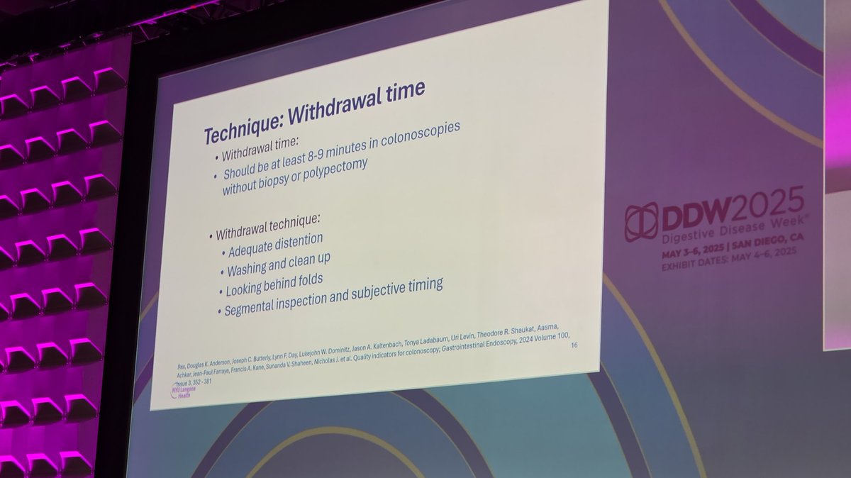 nazimarain81's tweet photo. Optimizing Polyp detection 
@AasmaShaukatMD
⏲️ ⏳️withdrawal time 8-9 mints  NOT 5-6 mints.
🚥longer withdrawal time less future colon cancer in clinic🏨
🚧SSLDR benchmark is 6 % .
🚧ADR is 50% for age >45yrs with abnormal stool Tst.
🎗CADe Devices are new help.
@ASGEendoscopy https://t.co/SBlcQgLRUT