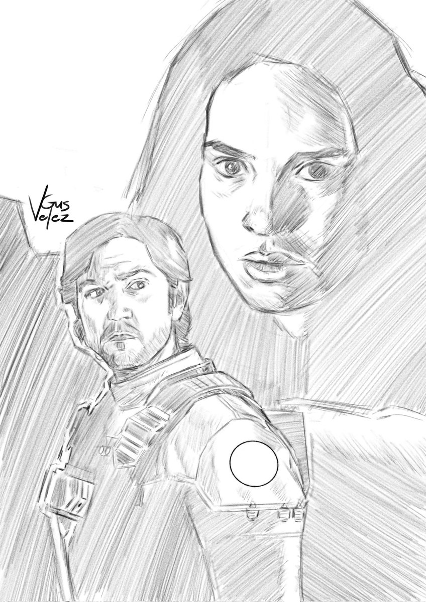 Finished sketching #Andor and #BixCaleen. Painting this very soon. #StarWars <a href="/diegoluna_/">diego luna</a> <a href="/adriaarjona/">Adria Arjona</a> #art #digitalart