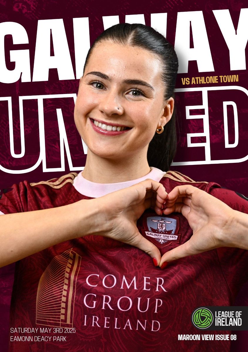 We've another double programme this weekend for our women's and men's <a href="/GalwayUnitedFC/">Gaillimh Aontaithe 🇱🇻</a> teams.

Captain's Log from both Captain's.

Interview with Niamh Farrelly.

Behind The Design.

Academy round up plus lots more.

€5 today and Monday.