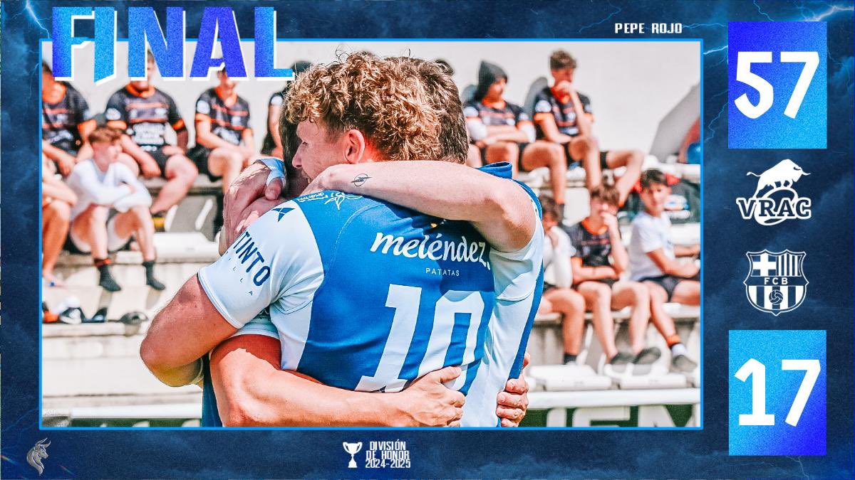 VRAC's tweet image. ⏰ Final en Pepe Rojo

➡️ Somos semifinalistas de la @DHFerugby 

🔵 @VRAC 57-17 @avrfcb