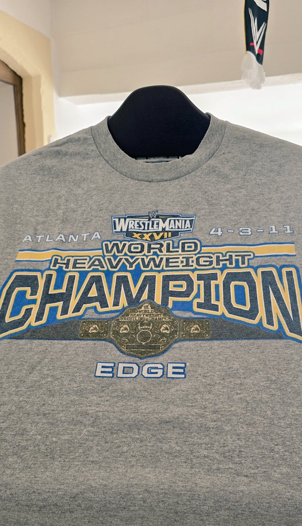 Redman8619's tweet image. Rare Edge @RatedRCope Winner T-Shirt from #WrestleMania 27 in Atlanta. Hard to believe it was in 2011.

🤟🏻 #Edgehead