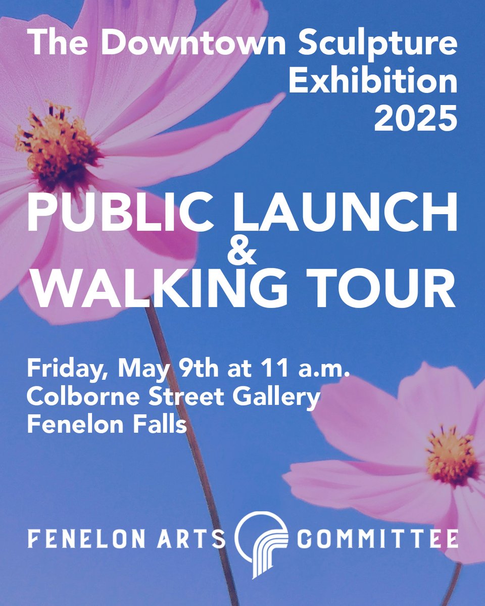 Fenelon Art Committee in partnership with the City of Kawartha Lakes invites you to the launch of the 2025 downtown public art exhibit.  6 original pieces of art have been installed in street planter boxes. Sculptures are for sale by artist.Installation runs May to October 2025