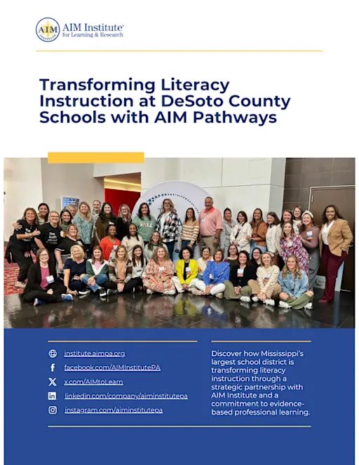 Kristen Wynn (@literacy_wynns) on Twitter photo DeSoto County Schools in Mississippi launched a bold, district-wide literacy initiative and the results speak for themselves. <a href="/kdunning223/">Kristy Dunning</a>
Explore their journey toward literacy excellence in this powerful case study:
institute.aimpa.org/resources/case…?
#EffectiveImplementation DeSoto County Schools in Mississippi launched a bold, district-wide literacy initiative and the results speak for themselves. <a href="/kdunning223/">Kristy Dunning</a>
Explore their journey toward literacy excellence in this powerful case study:
institute.aimpa.org/resources/case…?
#EffectiveImplementation