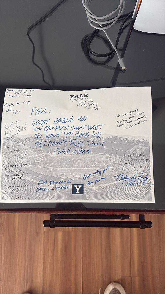 Paul Zyskowski (@pzyskowski007) on Twitter photo Thank you <a href="/yalefootball/">Yale Football</a> for the letter! Can’t wait to be back for camp. <a href="/CoachRenoYale/">Tony Reno</a> <a href="/JoshJosefczyk/">Josh Josefczyk</a> <a href="/AlexKurtzYale/">Alex Kurtz</a> <a href="/CoachCiotti/">Larry Ciotti</a> <a href="/CoachOstrowsky/">Chris Ostrowsky</a> <a href="/CoachJanecek/">Tim Janecek</a> <a href="/coach_smcgowan/">Sean McGowan</a> <a href="/CoachGroody17/">Mickey Groody</a> <a href="/CoachJMolina/">Coach Joe</a> Thank you <a href="/yalefootball/">Yale Football</a> for the letter! Can’t wait to be back for camp. <a href="/CoachRenoYale/">Tony Reno</a> <a href="/JoshJosefczyk/">Josh Josefczyk</a> <a href="/AlexKurtzYale/">Alex Kurtz</a> <a href="/CoachCiotti/">Larry Ciotti</a> <a href="/CoachOstrowsky/">Chris Ostrowsky</a> <a href="/CoachJanecek/">Tim Janecek</a> <a href="/coach_smcgowan/">Sean McGowan</a> <a href="/CoachGroody17/">Mickey Groody</a> <a href="/CoachJMolina/">Coach Joe</a>