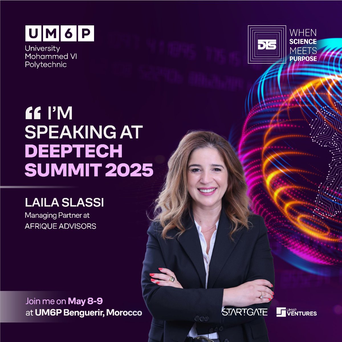 LailaSlassi's tweet image. Excited to be part of Deep Tech Summit in Benguerir! I’ll be speaking on May 8th at 2:45 PM in Area 6 - Ask Me Anything.
Looking forward to great conversations, bold ideas, and meeting brilliant minds.
Come say hi if you&apos;re around!

#MoroccoTech #AskMeAnything #DTS2025