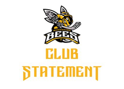 BeesIceHockey's tweet photo. A statement from the club 

https://t.co/PBqdKIPS3i https://t.co/KtsosLOvnx
