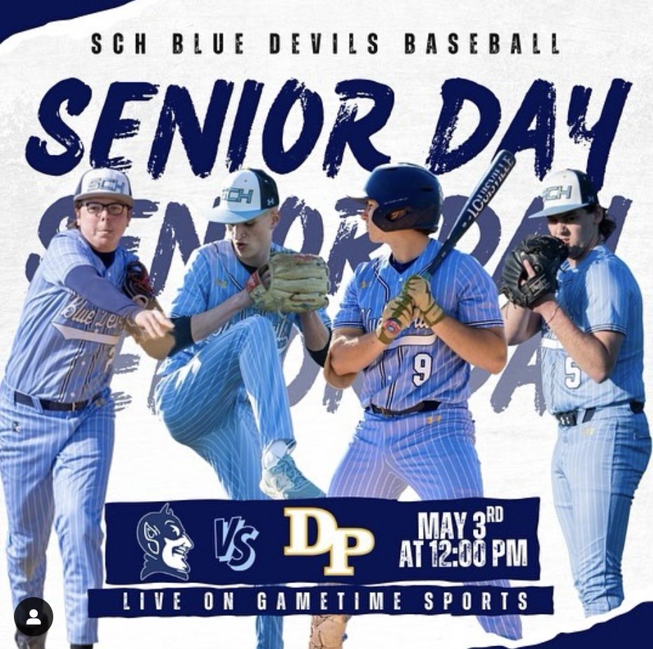 SCHBlueDevils's tweet photo. Good luck to baseball vs Devon Prep for Senior Day! #SCHproud #GoDevils @DWilsonSCH @ddinkins https://t.co/vM3Wu0MkVA