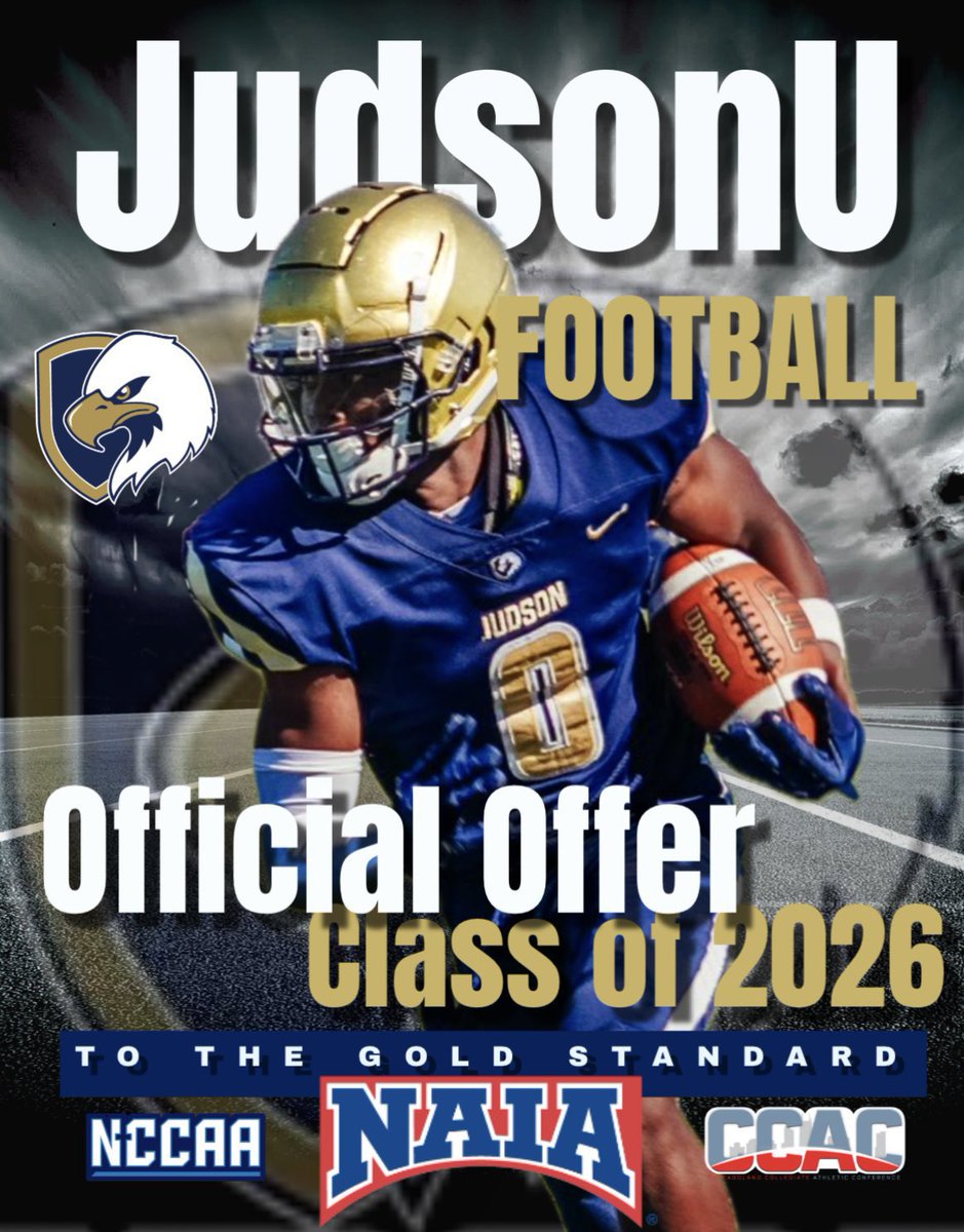 Robert Magalong (@magalongro50548) on Twitter photo Had an amazing conversation with <a href="/CoachSweeneyTBE/">Coach Sweeney</a>. I’m honored to receive my first offer from <a href="/JudsonU/">Judson University</a>.
#NCSA #Classof2026
<a href="/DFO_AJ/">Andrew Foster Jr.</a>
<a href="/270Made/">270 Made Athletes</a>
<a href="/coach_mike_reed/">Coach Mike Reed</a>
<a href="/D20alfonso/">Derrick Alfonso</a> Had an amazing conversation with <a href="/CoachSweeneyTBE/">Coach Sweeney</a>. I’m honored to receive my first offer from <a href="/JudsonU/">Judson University</a>.
#NCSA #Classof2026
<a href="/DFO_AJ/">Andrew Foster Jr.</a>
<a href="/270Made/">270 Made Athletes</a>
<a href="/coach_mike_reed/">Coach Mike Reed</a>
<a href="/D20alfonso/">Derrick Alfonso</a>