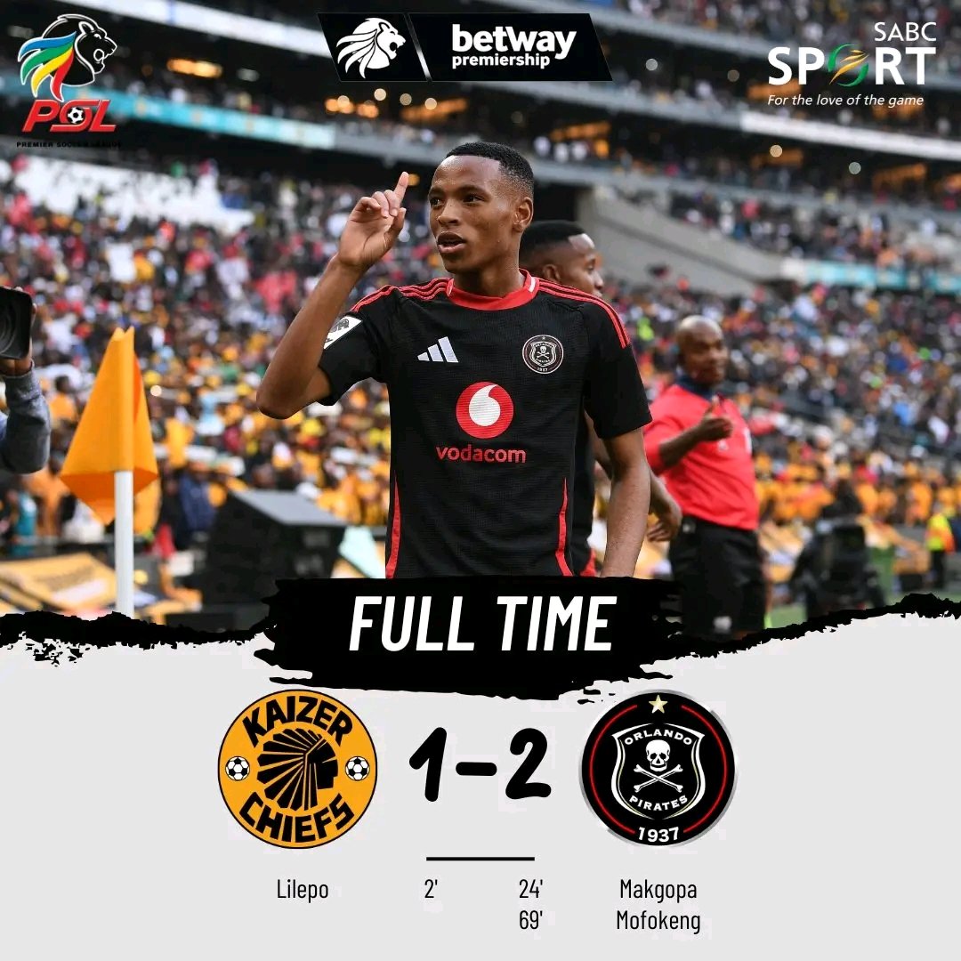 Orlando Pirates humble Kaizer Chiefs with a come-from-behind 2:1 win in an interesting #SowetoDerby.

#MzansiFoSho #BetwayPrem