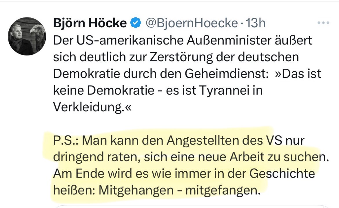 Hat Höcke diesen Post gelöscht?