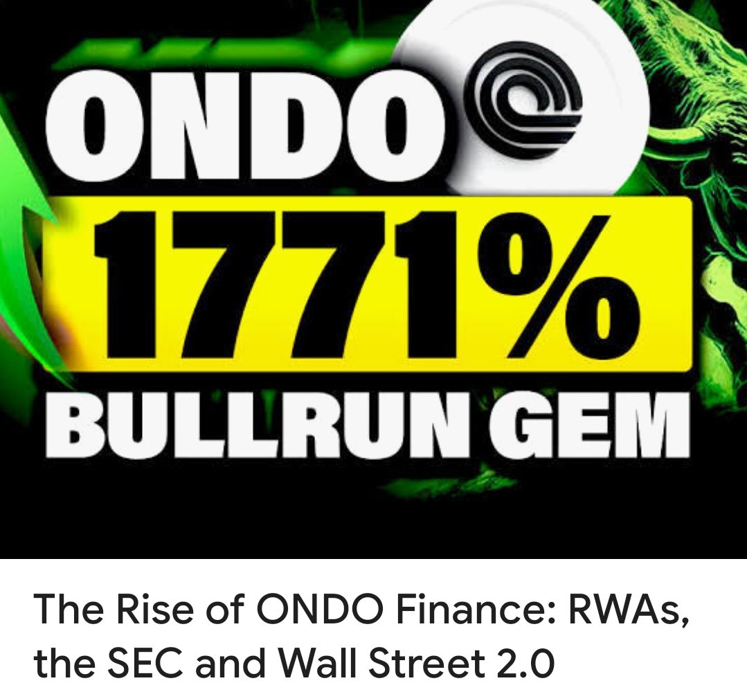 Woony333's tweet photo. @DonaldJTrumpJr @DonaldJTrumpJr @realDonaldTrump Ondo to moon under a dollar is a gift https://t.co/6mtf2wyYJe