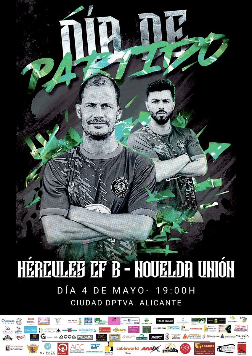 🏟️ 𝗛𝗲𝗿𝗰𝘂𝗹𝗲𝘀 𝗖𝗙 ´𝗕´ 𝘃𝘀 𝗡𝗼𝘃𝗲𝗹𝗱𝗮 𝗨𝗻𝗶𝗼𝗻 | 𝗝𝗼𝗿𝗻𝗮𝗱𝗮 𝟮𝟵 𝗟𝗹𝗶𝗴𝗮 𝗖𝗼𝗺𝘂𝗻𝗶𝘁𝗮𝘁

⚽️ Mañana nuestro primer equipo juega en Alicante.

🆚 <a href="/cfhercules/">Hércules CF 💙🤍💯</a> ‘B’
📅 Domingo, 4 Mayo
⏰ 19:00h
🏟️ Ciudad Dptva. de Alicante
📍  Alicante (Alicante)