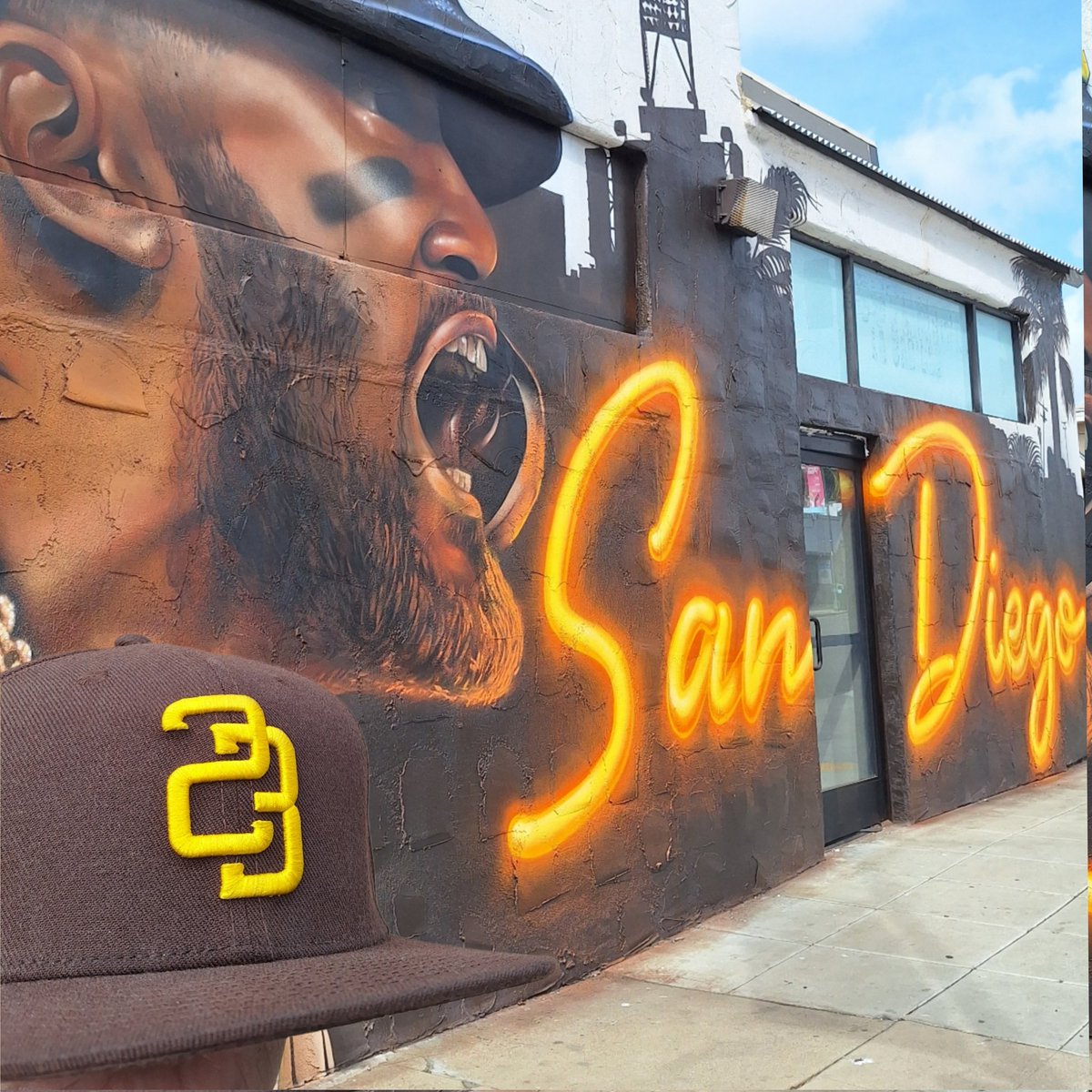Mural fueled by the Friarfaithful.  23/7 Caliente 🔥 #forthefansbythefans 

🧢marcticc.com🧢

🎨2510 University Ave 
#lfgsd #tatis #friarfaithful #SanDiego #marcticc #keepthefaith