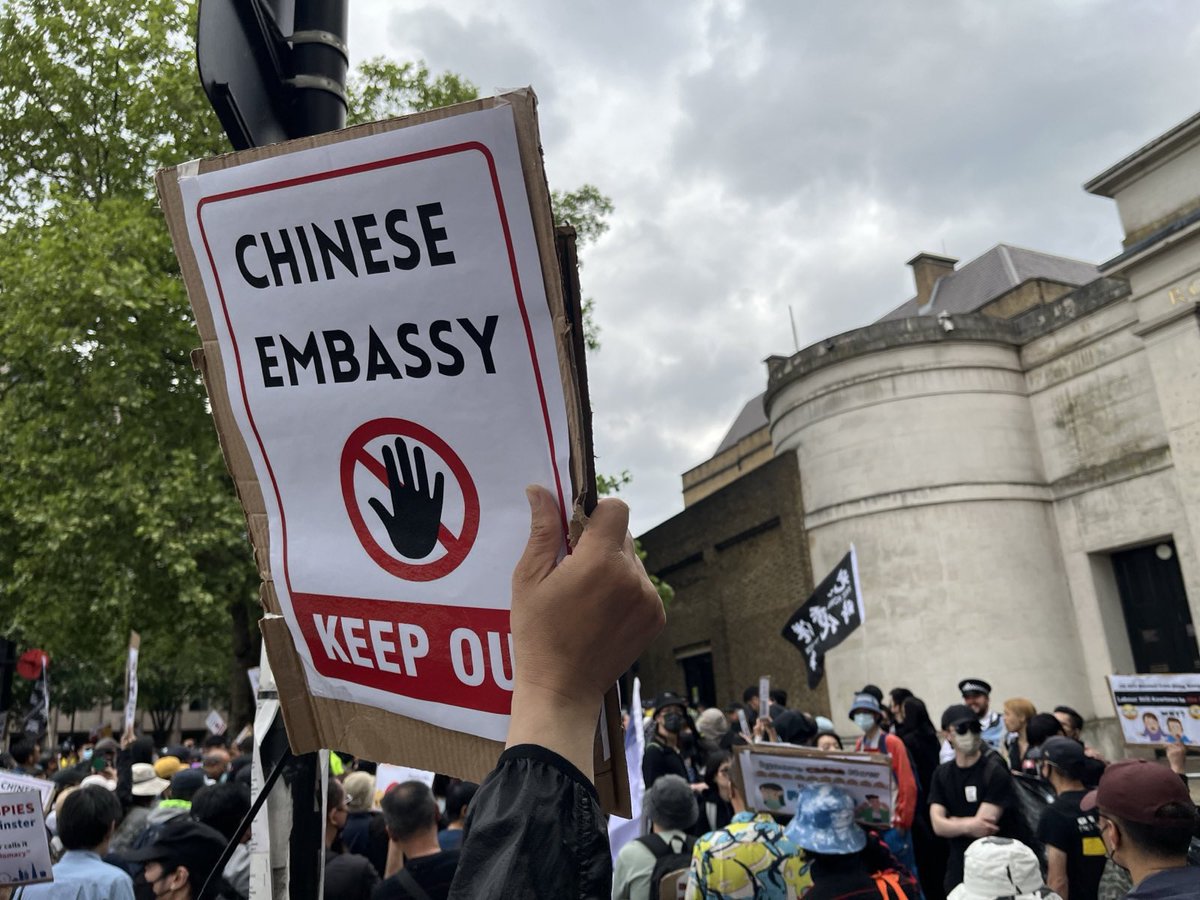 Carmen Lau 劉珈汶 (@carmenkamanlau) on Twitter photo Thousands assembled again outside the Old Royal Mint Court, planned new site of the #ChineseSuperEmbassy. Yet again, <a href="/metpoliceuk/">Metropolitan Police</a> imposed restrictions to the protest.
Despite the escalating transnational repression, we still march on. Thousands assembled again outside the Old Royal Mint Court, planned new site of the #ChineseSuperEmbassy. Yet again, <a href="/metpoliceuk/">Metropolitan Police</a> imposed restrictions to the protest.
Despite the escalating transnational repression, we still march on.