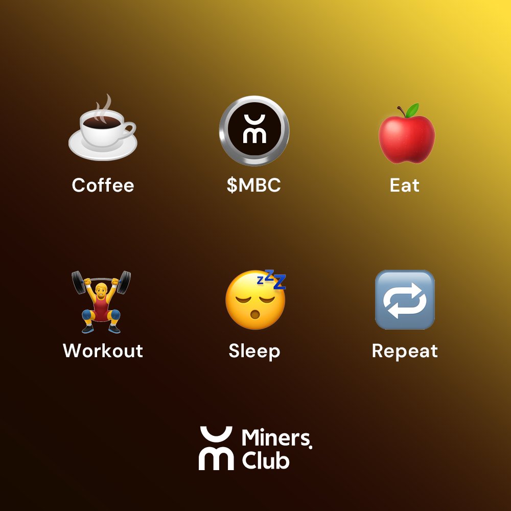 MinersClub77's tweet photo. Happy Weekend, Crypto Fam!
Whatβs your crypto way to spend a weekend?
$MBC #HashBank #EasyCrypto #MiningSolution #PassiveIncome #MinersClub #HashBankisMyCryptoStyle https://t.co/WmnIIMsDVA
