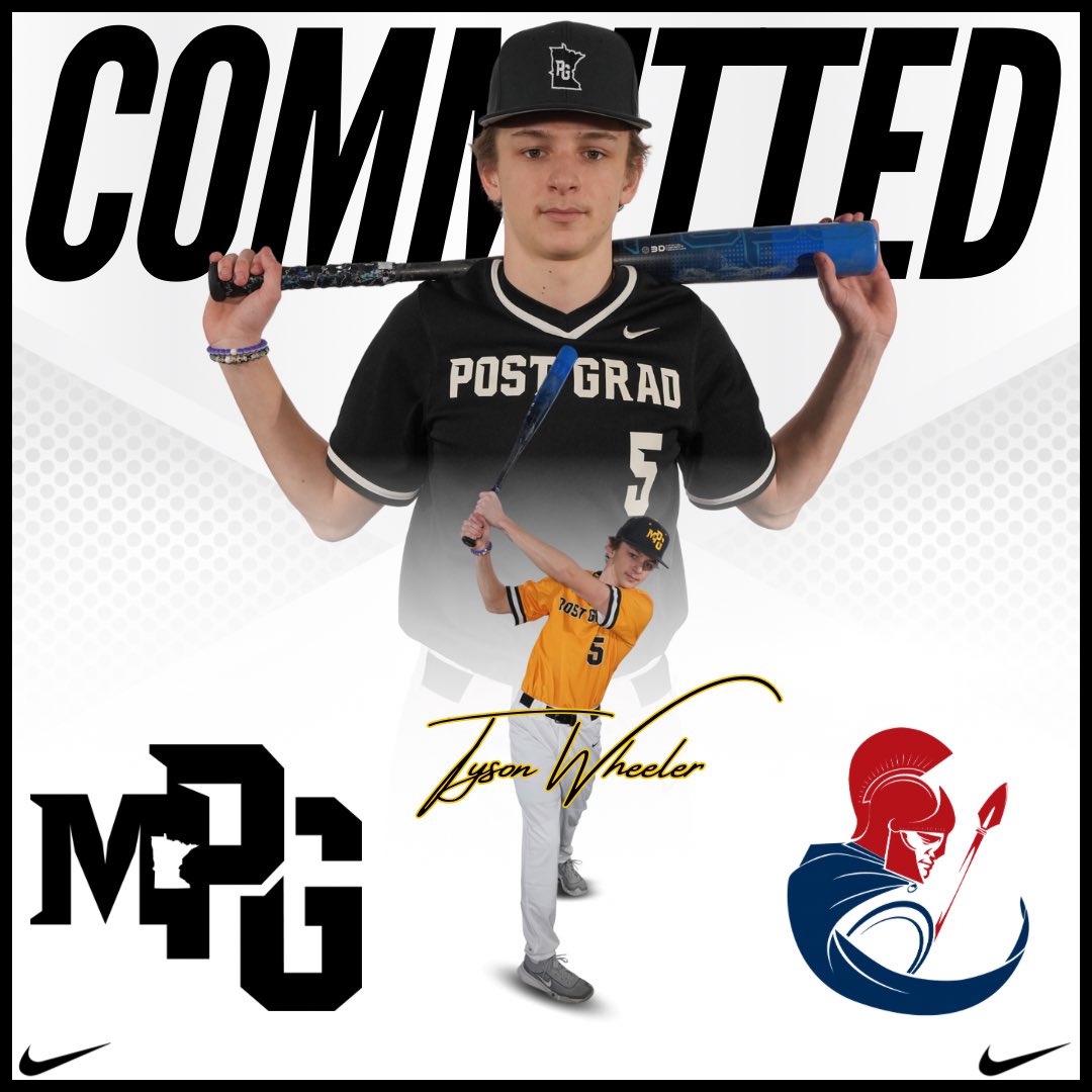 Minnesota Post Grad (@mpgbaseball) on Twitter photo ‼️COMMITTED‼️
Congrats to Tyson Wheeler his commitment to Hannibal-LaGrange
University!!!
<a href="/TysonLWheeler5/">Tyson Wheeler</a> 🔜 <a href="/HLGU_Trojans/">HLGU Trojans</a>
The Trojans are getting an athletic, versatile 2-way who can sling it from the left side and is an elite defensive presence in centerfield. ‼️COMMITTED‼️
Congrats to Tyson Wheeler his commitment to Hannibal-LaGrange
University!!!
<a href="/TysonLWheeler5/">Tyson Wheeler</a> 🔜 <a href="/HLGU_Trojans/">HLGU Trojans</a>
The Trojans are getting an athletic, versatile 2-way who can sling it from the left side and is an elite defensive presence in centerfield.