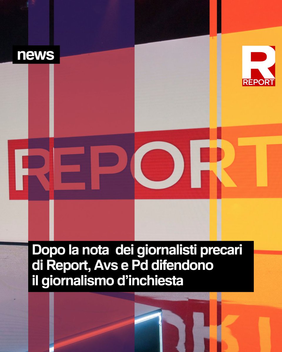 reportrai3's tweet photo. Dopo la nota dei giornalisti precari di #Report, Avs e Pd difendono il giornalismo d'inchiesta. La nostra squadra torna dall'11 maggio, dalle 20.30 su #Rai3 https://t.co/6TIXH0sMqg