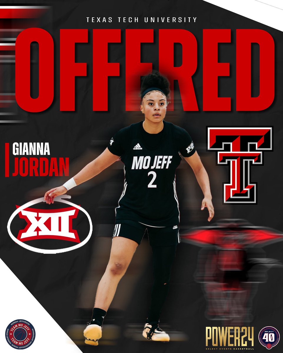 Team Moriah Jefferson (@teammojeff) on Twitter photo Top 2026 PG Gianna โGiGiโ Jordan (<a href="/GiannaJordan_/">Gianna โGiGiโ Jordan</a> ) earns an BIG12 offer from Texas Tech University! <a href="/CoachGerlich/">Krista Gerlich</a>
Congrats Gigi! ๐ฅ๐คฉ๐๐๐
<a href="/walshjordan1/">Walsh Jordan</a> <a href="/Coach_MarcWill/">Coach Marcus</a> <a href="/bballjkey/">Jason Key</a> <a href="/ShaneLaflin/">Shane Laflin</a> <a href="/KPannell71/">โKPโ</a> <a href="/Coachdomo_24/">Dominique Hamilton</a>
#TeamMoJeffP24 #BeUndeniable Top 2026 PG Gianna โGiGiโ Jordan (<a href="/GiannaJordan_/">Gianna โGiGiโ Jordan</a> ) earns an BIG12 offer from Texas Tech University! <a href="/CoachGerlich/">Krista Gerlich</a>
Congrats Gigi! ๐ฅ๐คฉ๐๐๐
<a href="/walshjordan1/">Walsh Jordan</a> <a href="/Coach_MarcWill/">Coach Marcus</a> <a href="/bballjkey/">Jason Key</a> <a href="/ShaneLaflin/">Shane Laflin</a> <a href="/KPannell71/">โKPโ</a> <a href="/Coachdomo_24/">Dominique Hamilton</a>
#TeamMoJeffP24 #BeUndeniable