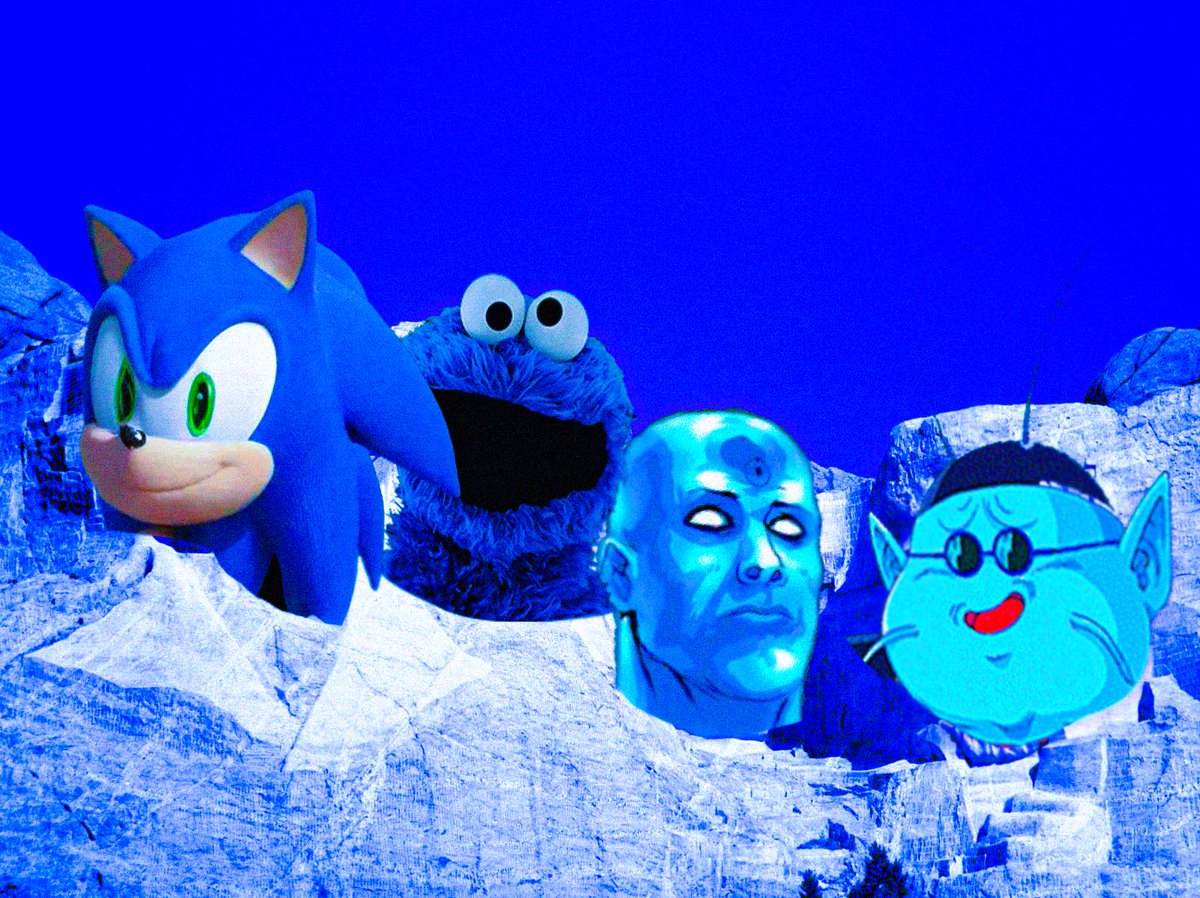 The Blue one. Mount rushmore. The Blue Mount Rushmore