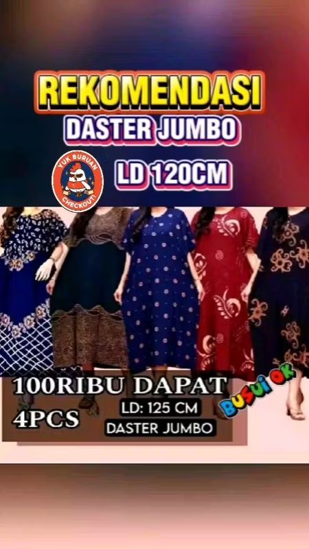morin938's tweet image. Ayo, lihat videoku di Shopee Video!  id.shp.ee/twjmxny?smtt=0…
#dasterjumbo #dasterbusui #shopeevideo
Temukan [BISA COD] 100 Dapat 4pcs || Daster Rayon Jumbo Busui Bumil Kancing Depan Nyaman Dipakai Motif Cantik Ld 120 Lengan Pendek seharga Rp69.500.