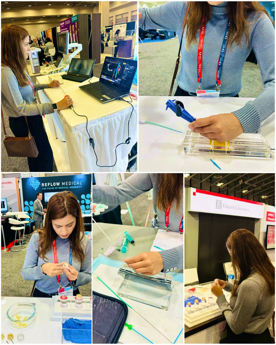 Very fruitful  morning of Day 3 🌟 - I spent most of the time learning/refreshing skills and techniques at the exhibition hall. Shout out to all the educators 🫀😍. This is always  the best part of the conference for fellow learning ❤️😇. #SCAI2025 #HandsOnTraining #FIT <a href="/SCAI/">SCAI</a>