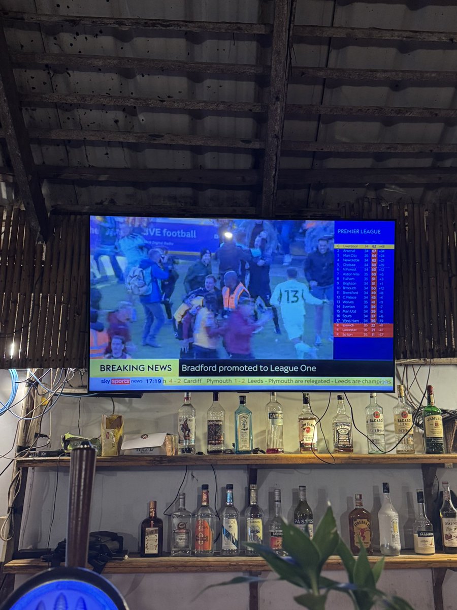 All the way from Cambodia… get in there you fucking chickens 🐓❤️💛 #bcafc