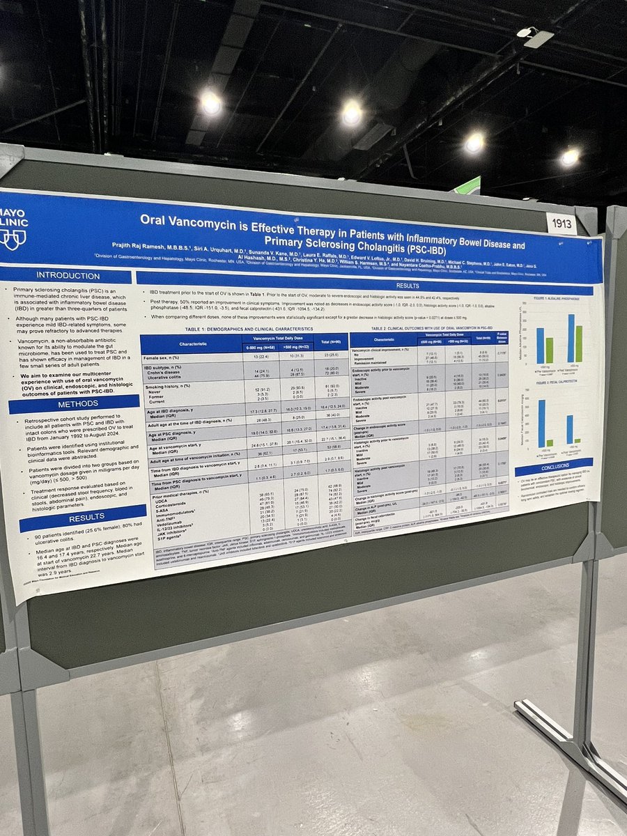 Siri Urquhart, M.D. (@siriurquhartmd) on Twitter photo Come ☑️ out our 🪧 today <a href="/DDWMeeting/">Digestive Disease Week</a> ☀️🌮🌊 on oral vancomycin in PSC-#IBD
🪧Sa1913
⏰12:30-1:30 PST
📍Hall C-E, Lower Level
Congrats to #PrajithRamesh on all his hard work in putting this together!
<a href="/MayoClinicGIHep/">Mayo Clinic Gastroenterology & Hepatology</a> #DDW2025 Come ☑️ out our 🪧 today <a href="/DDWMeeting/">Digestive Disease Week</a> ☀️🌮🌊 on oral vancomycin in PSC-#IBD
🪧Sa1913
⏰12:30-1:30 PST
📍Hall C-E, Lower Level
Congrats to #PrajithRamesh on all his hard work in putting this together!
<a href="/MayoClinicGIHep/">Mayo Clinic Gastroenterology & Hepatology</a> #DDW2025