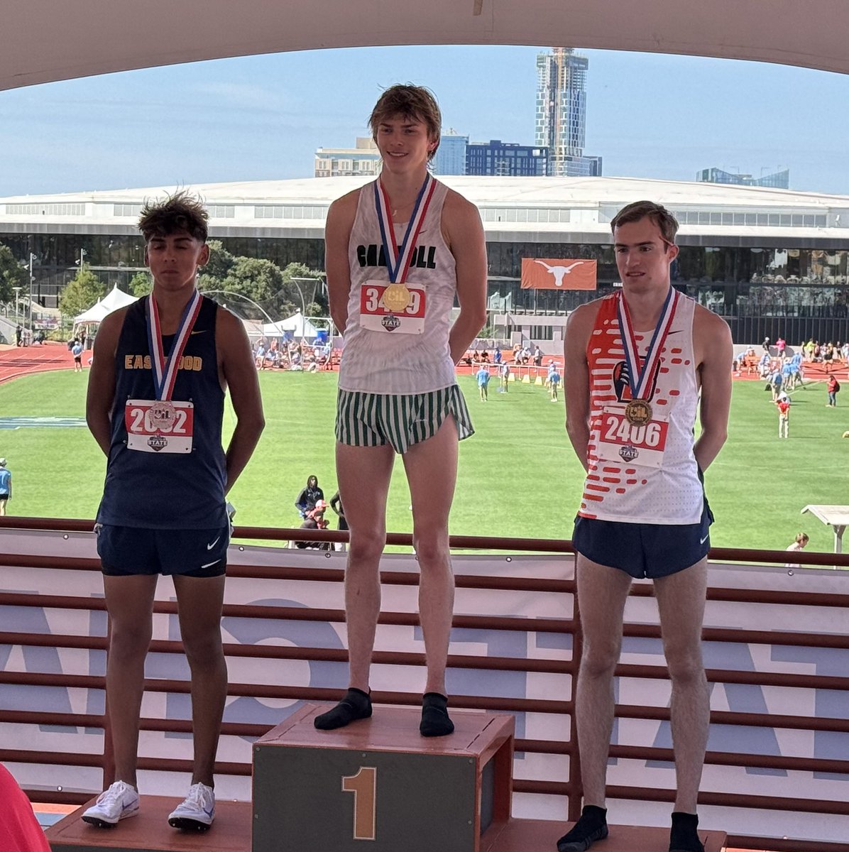 Caden picking up the hardware.