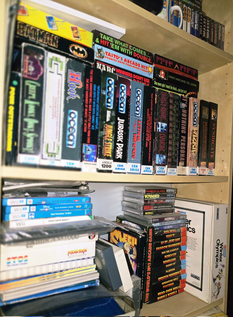 MarkRJones1970's tweet image. For the hell of it, let's look at my collection of #OceanSoftware &amp;amp; titles from when they owned the #ImagineSoftware label. 

These were acquired by me, some as new releases BITD, some from when I worked there (free!), @circa 1991 when I worked in a games shop &amp;amp;, lastly, ebay!