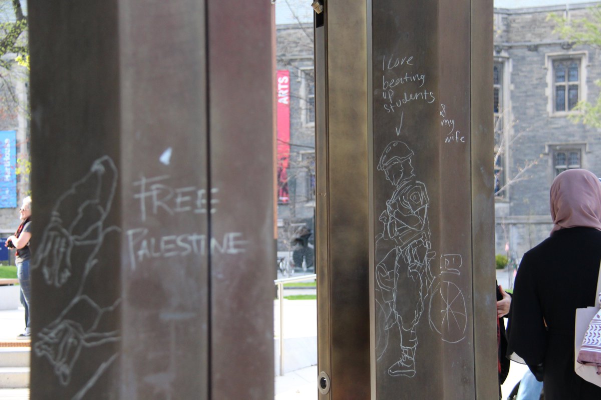 occupyuoft's tweet image. Yesterday, on anniversary of our encampment, we held an art build and protest, bringing the community back to the lawn we occupied for two months last year. We will continue to organize the students until UofT is no longer complicit and Palestine is free.
📸 @tssawri on IG.