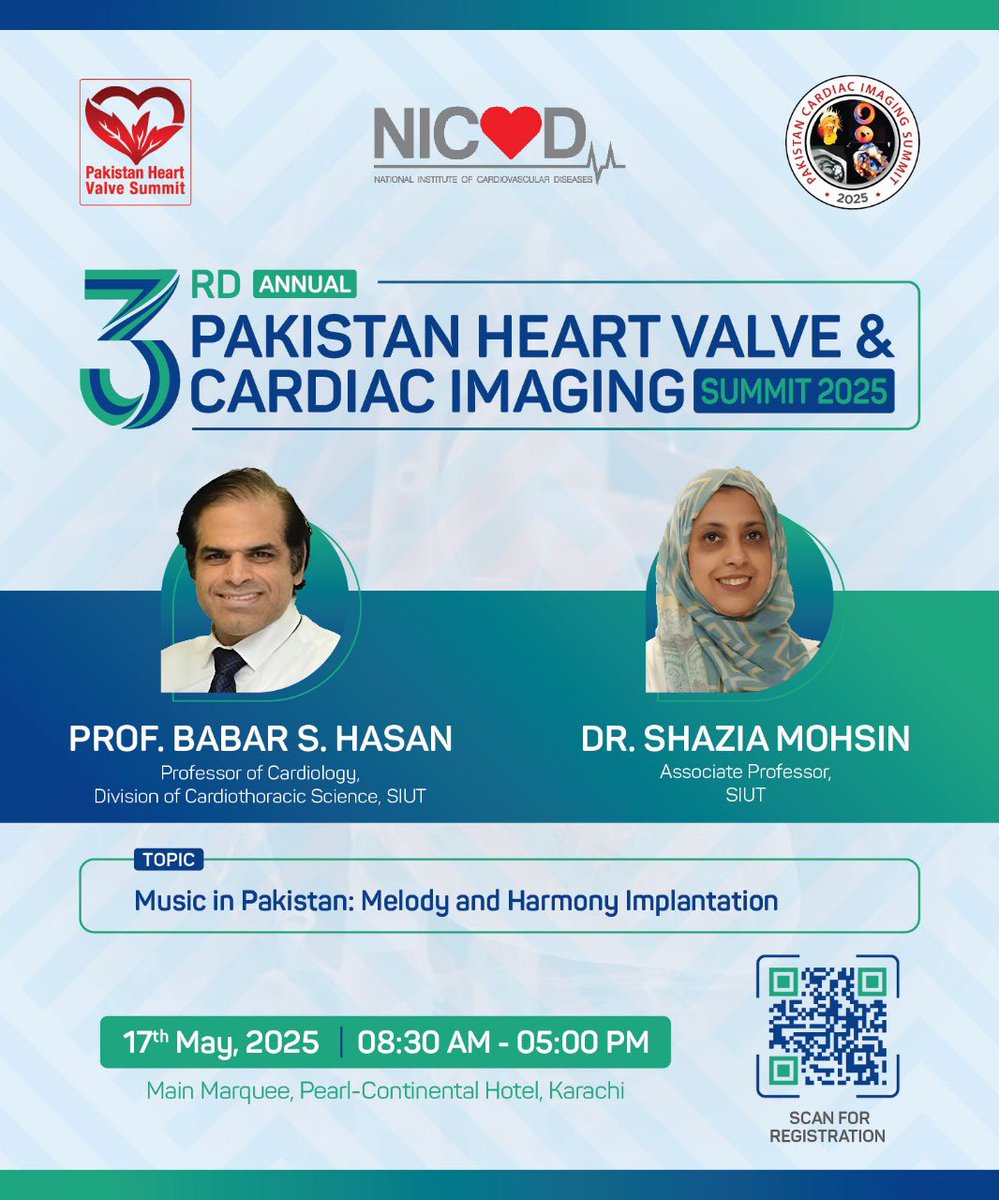 Sabha Bhatti MD (@sabhabhatti) on Twitter photo 🎶🎶🎼 “music to our ears” melody and first Harmony implantation in 🇵🇰. By the @SIUTOrg team led by Prof Babar Hasan #3rdPHVCIS2025
Register before May 10th!
<a href="/NicvdImaging/">NICVDImagingFellowship</a>
<a href="/nicvd_karachi/">NICVD</a>
<a href="/AKUGlobal/">Aga Khan University</a> 🎶🎶🎼 “music to our ears” melody and first Harmony implantation in 🇵🇰. By the @SIUTOrg team led by Prof Babar Hasan #3rdPHVCIS2025
Register before May 10th!
<a href="/NicvdImaging/">NICVDImagingFellowship</a>
<a href="/nicvd_karachi/">NICVD</a>
<a href="/AKUGlobal/">Aga Khan University</a>