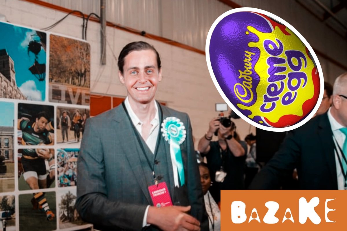 BazakeMedia's tweet image. 🚨 | BREAKING: Newly elected councillor, Jem Mullins, has left local Reform chiefs in turmoil after he committed to breaking the @GWR Guinness World Record for stuffing creme eggs up his anus to raise awareness for small boat crossings. The current record stands at 52.