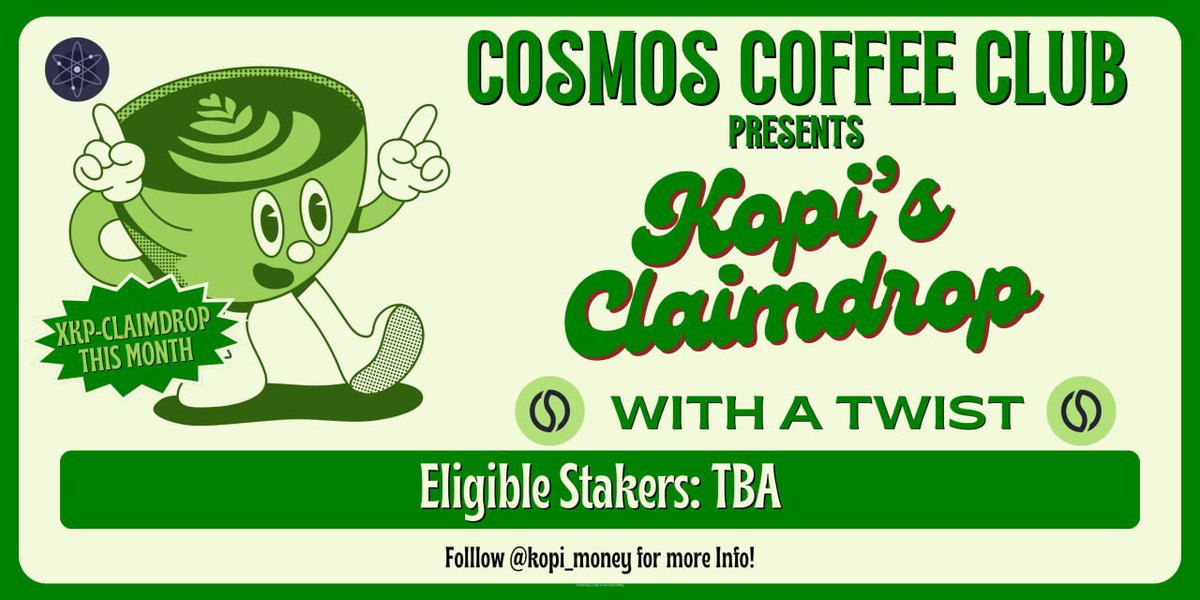 Heads up!
The Kopi Claimdrop goes live on May 10th.
If you’ve been brewing with us, it’s time to see what’s in your cup.

Stay tuned, more details dropping soon.