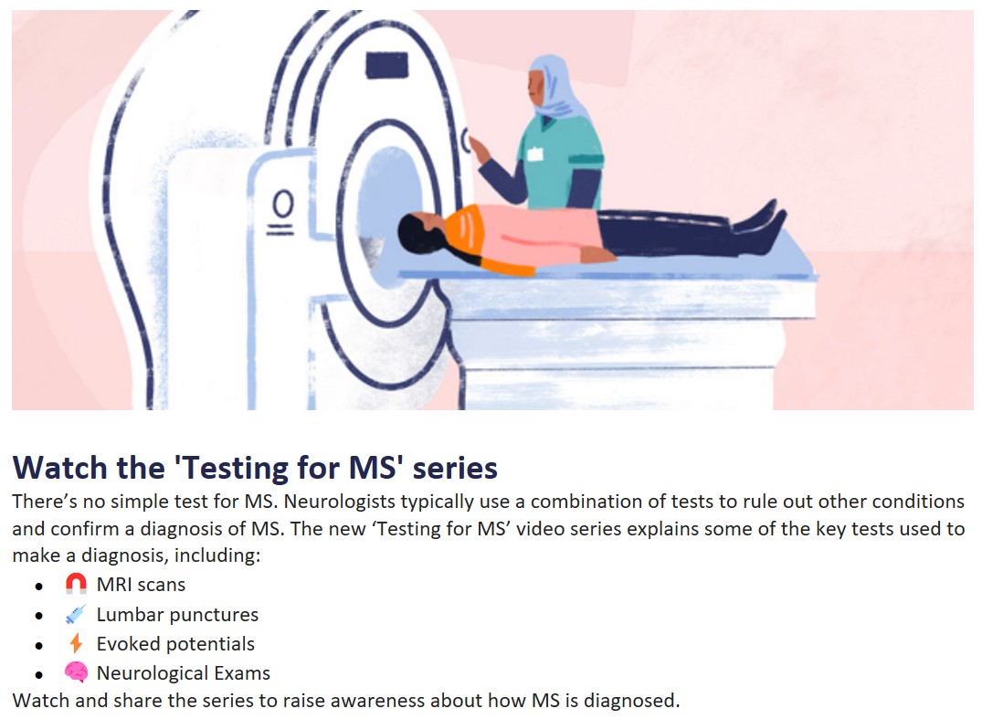 hcsnemnhcsiM's tweet image. Watch the &apos;Testing for MS&apos; series worldmsday.org/tests-for-ms/ #MSAwarenessWeek #MSConversations #MSMakesMe #BringingUsCloser #WorldMSDay #MSFighter #MSWarrior