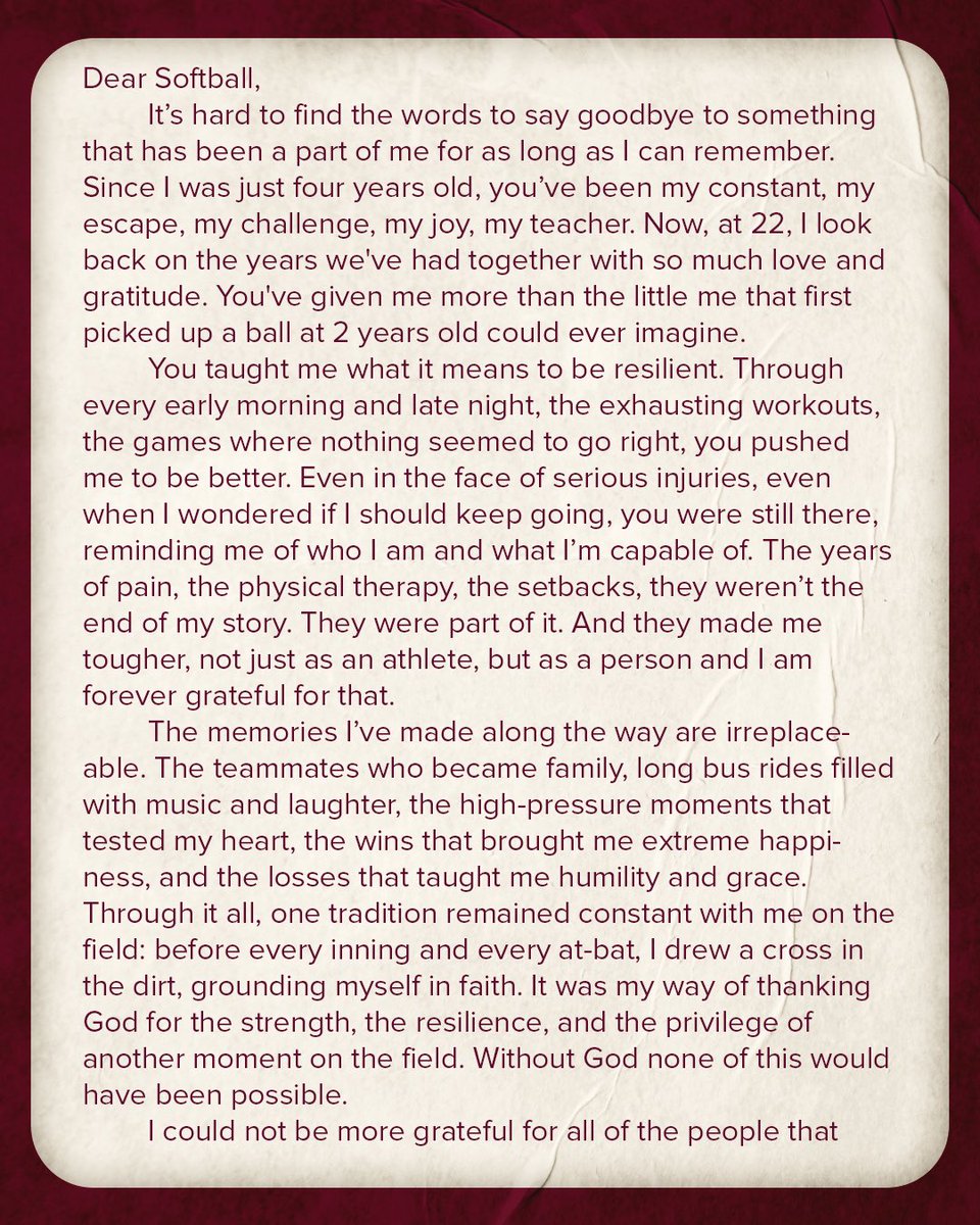 GopherSoftball's tweet photo. Senior Weekend Continues 🥲 

Thank you, @KaylaChavez77 🫶 #SkiUMah https://t.co/kfyh0aQagP