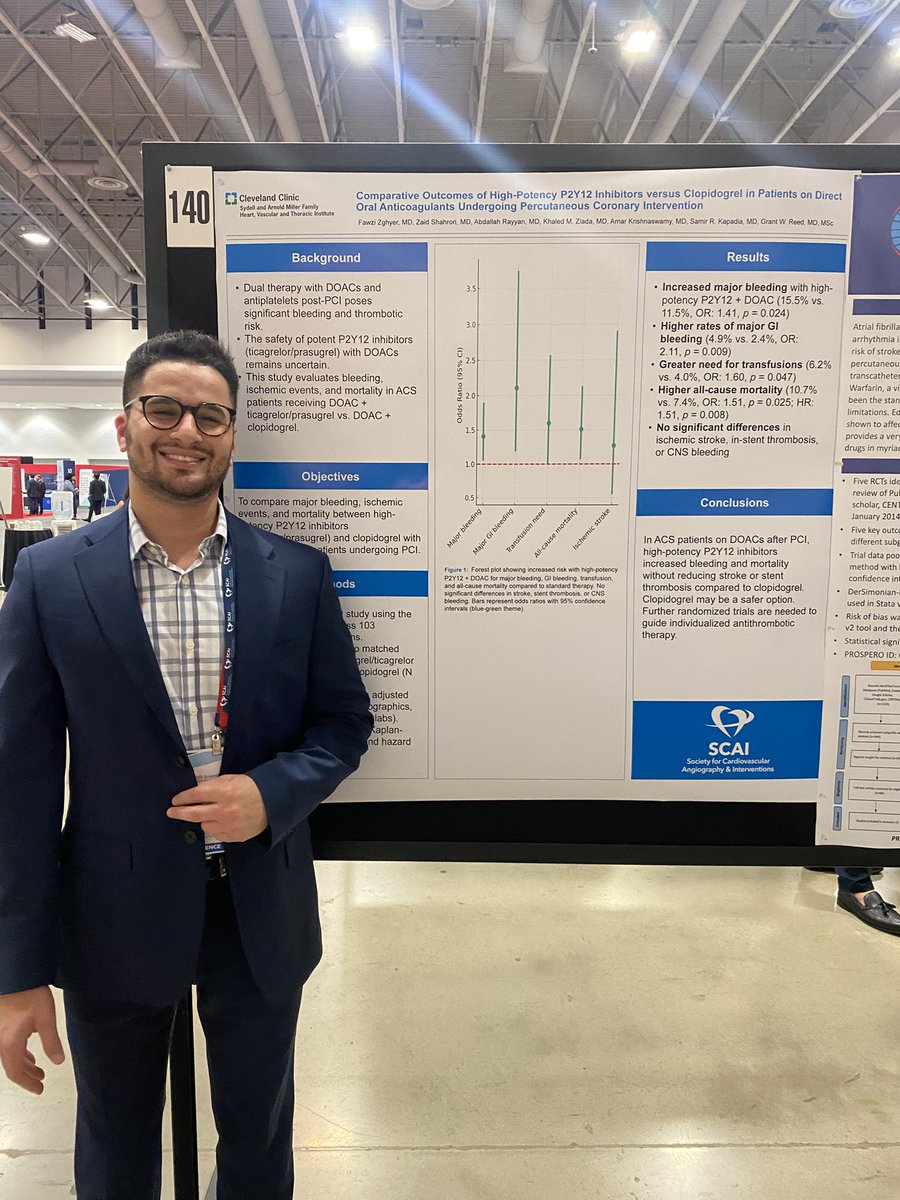 Jacqueline Tamis-Holland (@hollandtamis) on Twitter photo So proud of our <a href="/CCFcards/">CCF Cardiology Fellows</a> <a href="/FZghyer/">Fawzi Zghyer</a> on his excellent study looking at bleeding events with potent P2Y12 in Patients on DOAC presented <a href="/SCAI/">SCAI</a> Great work and thanks to <a href="/GrantReedMD/">Grant Reed</a> and <a href="/venumenon10/">venu menon</a> for their leadership. So proud of our <a href="/CCFcards/">CCF Cardiology Fellows</a> <a href="/FZghyer/">Fawzi Zghyer</a> on his excellent study looking at bleeding events with potent P2Y12 in Patients on DOAC presented <a href="/SCAI/">SCAI</a> Great work and thanks to <a href="/GrantReedMD/">Grant Reed</a> and <a href="/venumenon10/">venu menon</a> for their leadership.