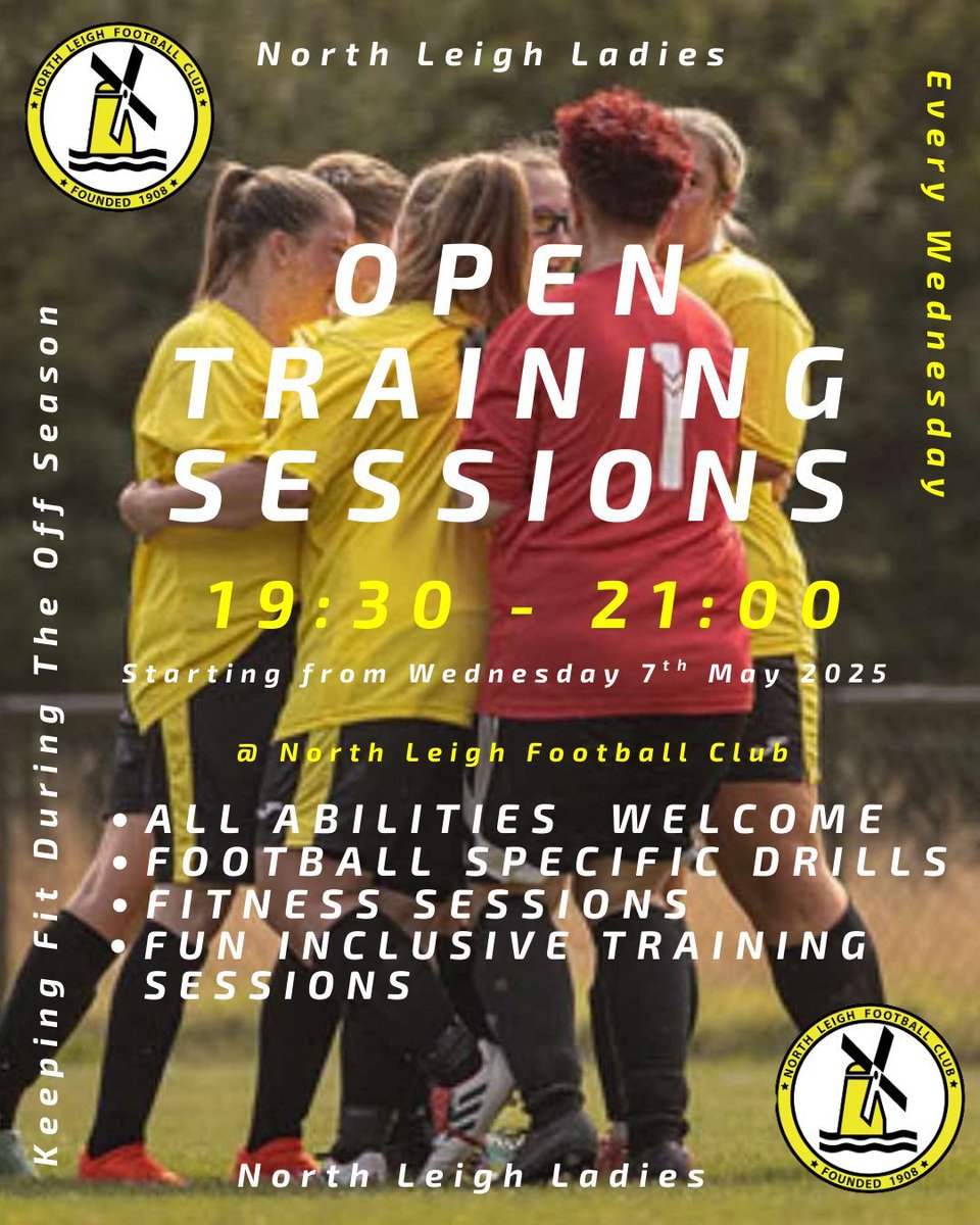 Join us at an open training session for new players of all abilities on Wednesday, 7th May, at Eynsham Park.